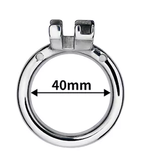 Button Key Locked Inverted Chastity Cage With Dildo Attachment