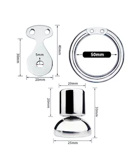 Teardrop Hex Locked Inverted Chastity Cage