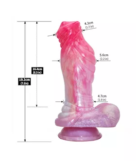 Wild Provoked Dragon Fantasy Dildo With Balls