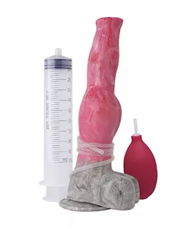 Wild Brawny Colt Knotted Squirting Fantasy Dildo with Balls