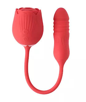 Pleasure Luxury DoubleEnded Suction Rose Vibrator