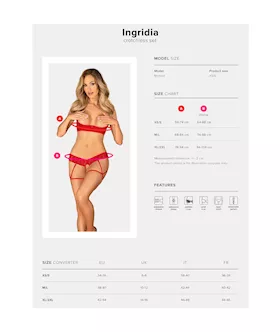 Obsessive Ingridia Bikini Crotchless Set