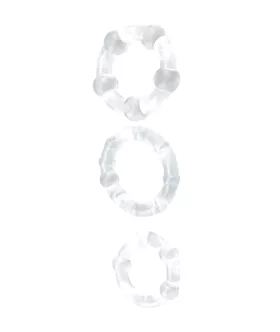 Triple Beaded Cock Ring Set