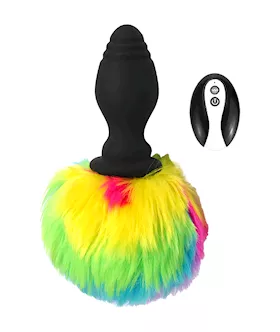 Bunny Tail Vibrating Butt Plug