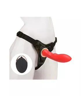 Slimline Feast On Me Remote Controlled Vibrating Strap-on