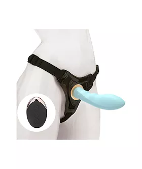 Slimline Feast On Me Remote Controlled Vibrating Strap-on