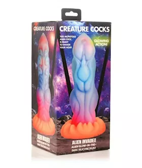 Creature Cocks Alien Invader Glow In The Dark Dildo