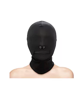 Fetish & Fashion Zippered Mouth Hood