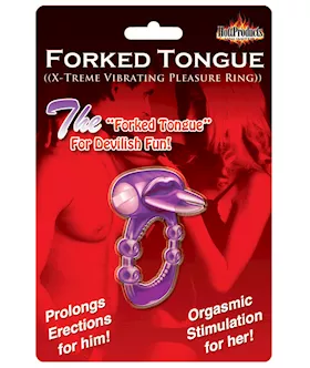 Forked Tongue Xtreme Vibrating Pleasure Ring  Purple