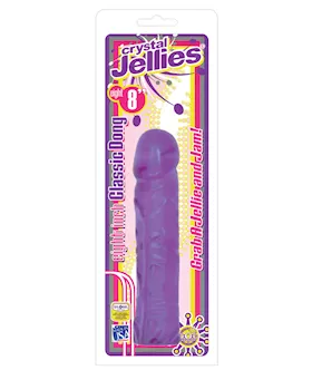 Crystal Jellies 8quot Classic Dildo  Purple