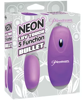 Neon Luv Touch Bullet  5 Function Purple