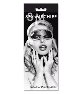 Sex amp Mischief Satin Blindfold  Hot Pink