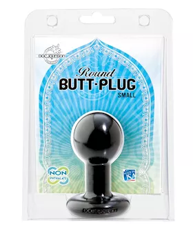 Round Butt Plug  Small Black