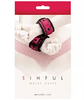 Sinful Wrist Cuffs  Pink