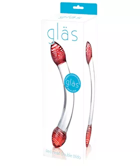 Glas Red Head Double Glass Dildo