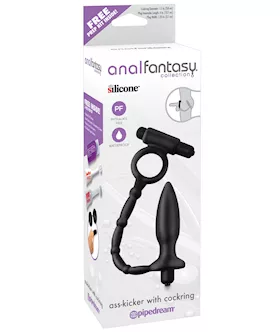 Anal Fantasy Collection Ass Kicker wCockring  Black