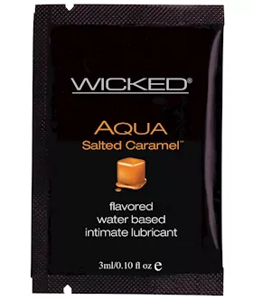 Wicked Sensual Care Aqua Water Based Lubricant  1 oz Salted Caramel