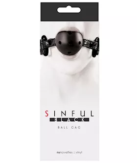 Sinful Ball Gag  Black