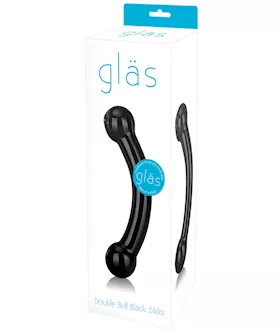Glas Double Bull Glass Dildo  Black