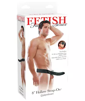 Fetish Fantasy Series 8quot Hollow Strap On  Black