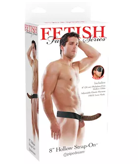 Fetish Fantasy Series 8quot Hollow Strap On  Brown
