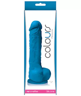 Colours Pleasures 5quot Dildo wSuction Cup  Blue