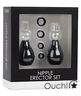 Shots Ouch Nipple Erector Set  Black