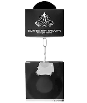 Shots Ouch Beginner039s Handcuffs Furry  Black