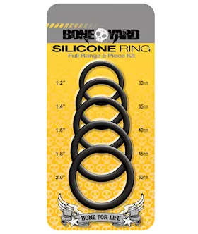 Boneyard 5 pc Silicone Ring Kit  Black