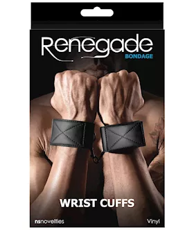 Renegade Bondage Wrist Cuffs  Black