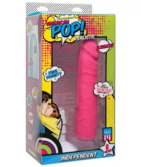 American Pop Independent Ultraskyn 8" Dildo W/suction Cup - Pink