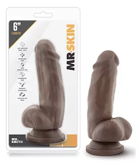 Blush Dr Skin Mr Smith 7quot Dildo wSuction Cup  Chocolate