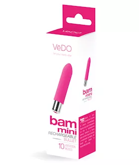 VeDO Bam Mini Rechargeable Bullet Vibe  Foxy Pink