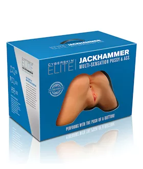 Cyberskin Elite Jackhammer Pussy & Ass - Light