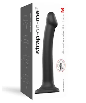 Strap On Me Silicone Bendable Dildo Medium  Black