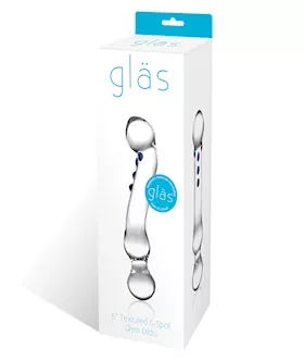 Glas 6quot Textured GSpot Glass Dildo