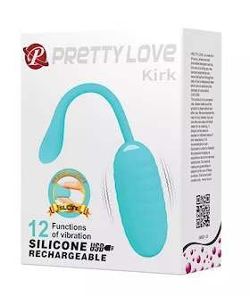 Pretty Love Kirk Liquid Silicone Remote Egg  Turquoise