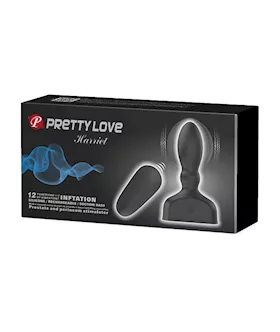 Pretty Love Harriet Inflating Butt Plug  Black