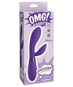 OMG Rabbits Hash Tag Bestever  Purple