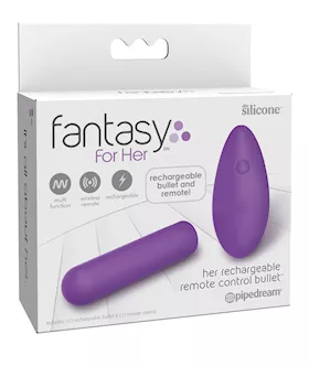 Fantasy for Her Rechargeable Remote Control Bullet  Purple