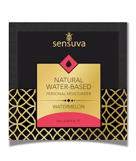 Sensuva Natural Water Based Personal Moisturizer Single Use Packet  6 ml Watermelon