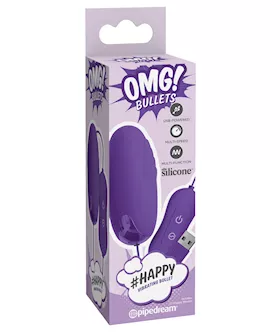OMG Bullets Hash Tag Happy   Purple