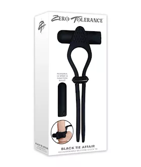 Zero Tolerance Black Tie Affair Cock Ring  Black
