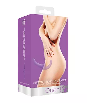 Shots Ouch Silicone Strapless Strap On  Purple