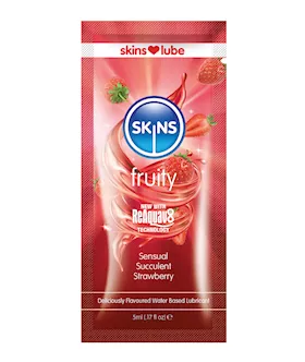 Skins Water Based Lubricant  5 ml Foil Strawberry