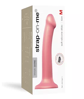 Strap On Me Flexible Dildo  Metallic Rose
