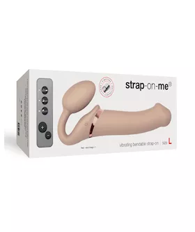 Strap On Me Vibrating Bendable Strapless Strap On Large  Vanilla