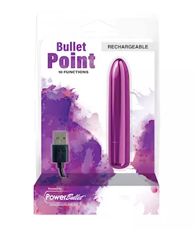 Bullet Point Rechargeable Bullet  10 Functions Purple
