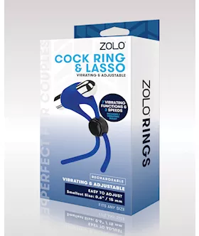 ZOLO Cock Ring amp Lasso  Blue