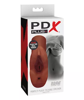 Pdx Plus Perfect Pussy Double Stroker - Brown